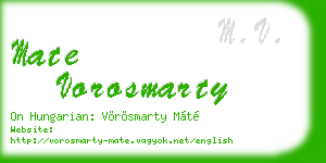 mate vorosmarty business card
